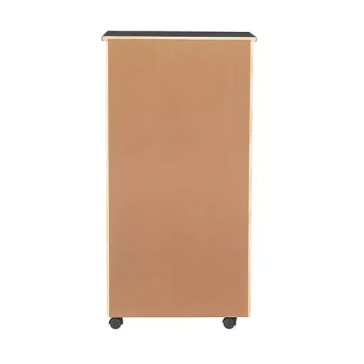 Kirklands Home Office Furniture|Wood 8-Drawer Cary Storage Cart Black