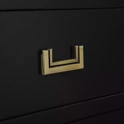 Kirklands Home Nightstands|Wood 3-Drawer Layla Nightstand Black