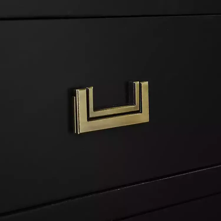 Kirklands Home Nightstands|Wood 3-Drawer Layla Nightstand Black