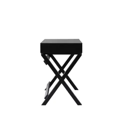 Kirklands Home Office Furniture|Wood 2-Drawer Peggy Desk Black