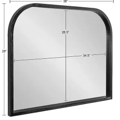 Kirklands Home Decorative Mirrors|Wood Frame Arch Wall Mirror Black