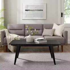 Kirklands Home Coffee Tables|Wood Minimalist Coffee Table Black