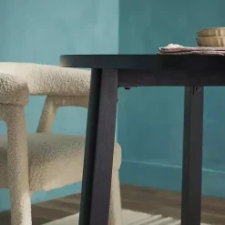 Kirklands Home Dining Tables|Wood Modern Round Dining Table Black