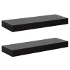 Kirklands Home Shelves|Black Wood 2-pc. Floating Shelves, 24 in.