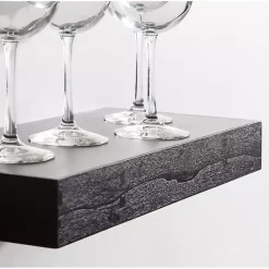 Kirklands Home Shelves|Black Wood 2-pc. Floating Shelves, 18 in.