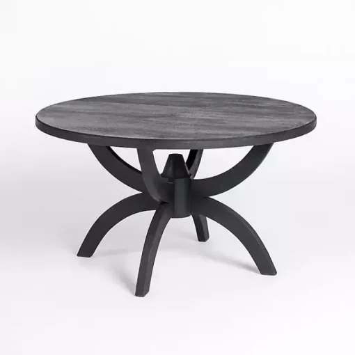 Kirklands Home Coffee Tables|Wood Round Dori Coffee Table Black