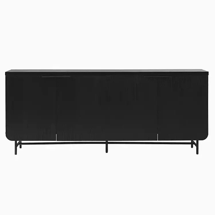 Kirklands Home Cabinets & Sideboards|Wood Scandinavian 4-Door Sideboard Black