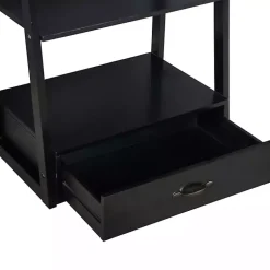 Kirklands Home Bookshelves|Wood 5-Shelf Leaning Bookshelf Black