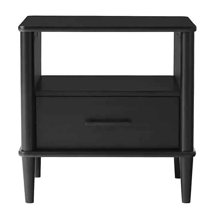 Kirklands Home Nightstands|Wood Spindle Leg Nightstand Black