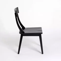 Kirklands Home Dining Chairs|Wood T-Back Dining Chairs, Set of 2 Black
