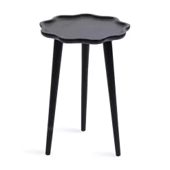 Kirklands Home Accent & End Tables|Wood Wavy Accent Table Black