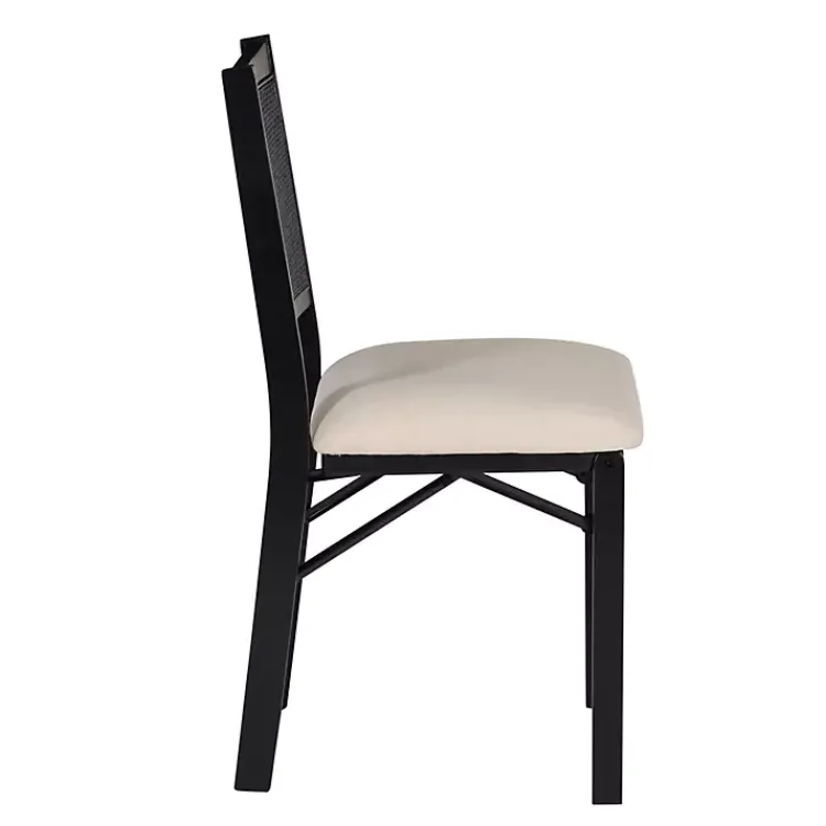 Kirklands Home Dining Chairs|Black Woven Cane Foldable Dining Chair