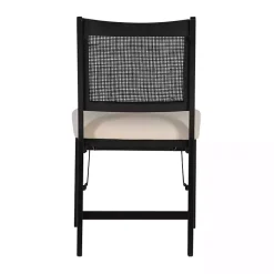 Kirklands Home Dining Chairs|Black Woven Cane Foldable Dining Chair