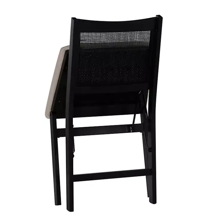 Kirklands Home Dining Chairs|Black Woven Cane Foldable Dining Chair