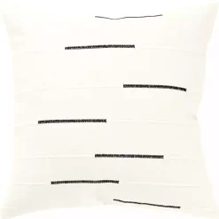 Clearance Black Woven Lines Throw Pillow Pillows