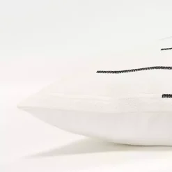 Clearance Black Woven Lines Throw Pillow Pillows