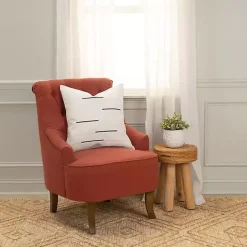 Clearance Black Woven Lines Throw Pillow Pillows