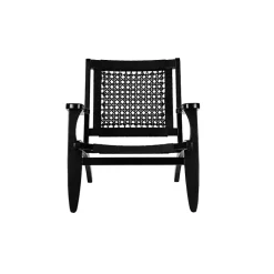 Kirklands Home Accent Chairs|Woven Rope Accent Chair Black