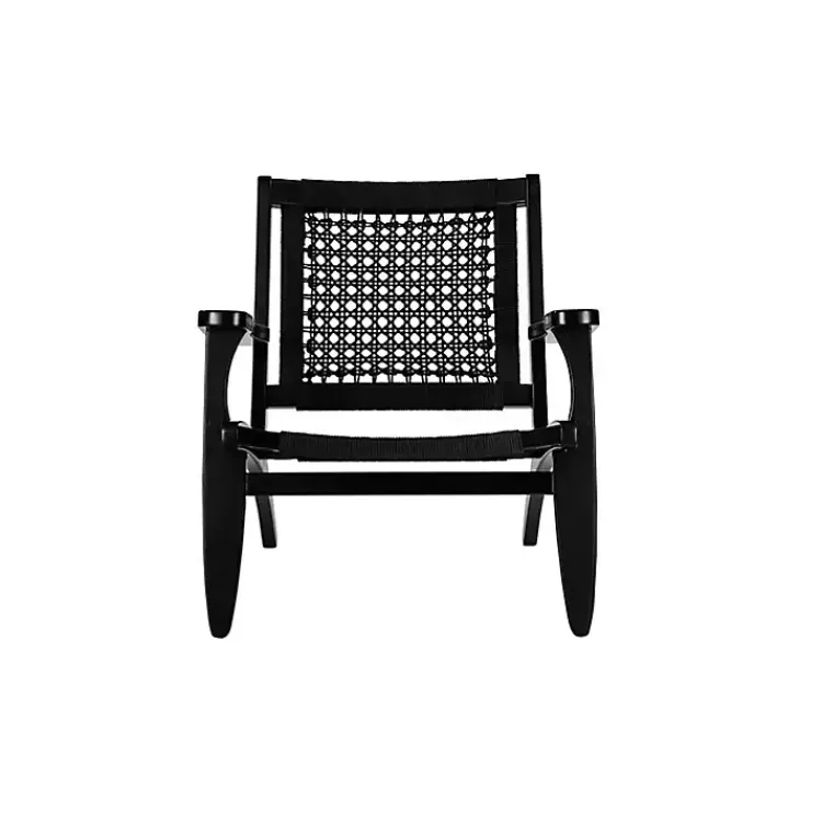 Kirklands Home Accent Chairs|Woven Rope Accent Chair Black