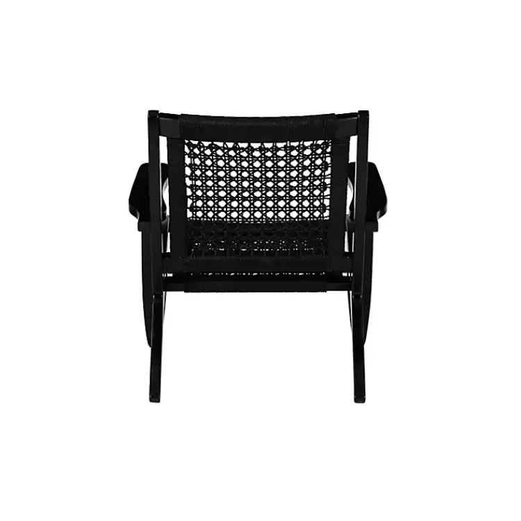 Kirklands Home Accent Chairs|Woven Rope Accent Chair Black