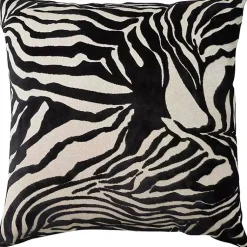 Discount Black Zebra Jacquard Pillow Pillows