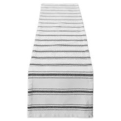 Kirklands Home Table Linens|Zig Zag Dobby Stripe Table Runner, 72 in. Black