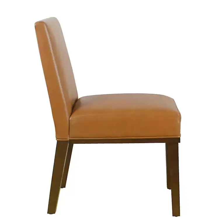Kirklands Home Dining Chairs|Blair Carmel Leather Dining Chair Brown