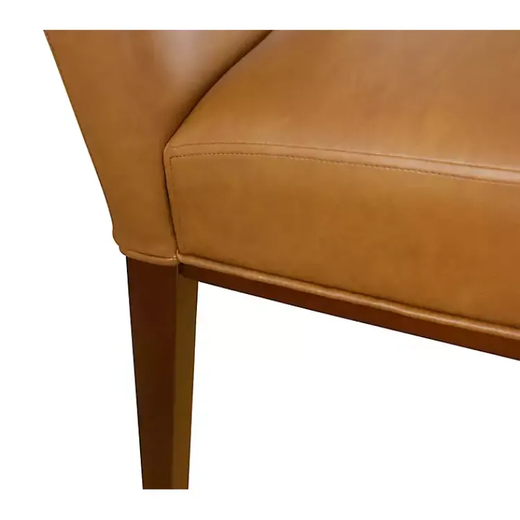 Kirklands Home Dining Chairs|Blair Carmel Leather Dining Chair Brown