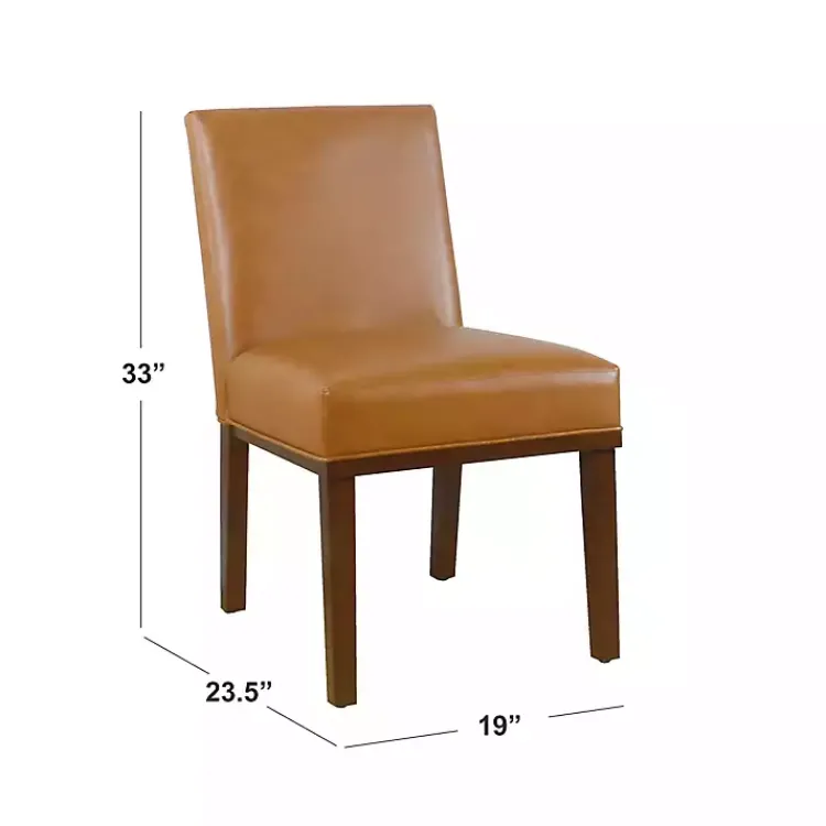 Kirklands Home Dining Chairs|Blair Carmel Leather Dining Chair Brown