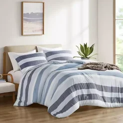 Kirklands Home Comforters|Blake Blue Stripe 3-pc. Full/Queen Comforter Set