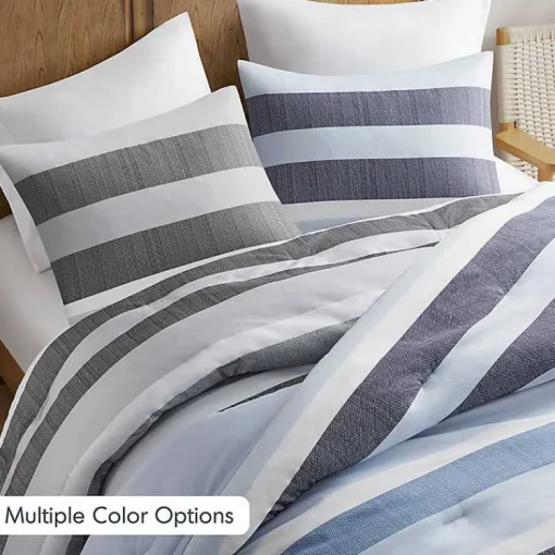 Kirklands Home Comforters|Blake Blue Stripe 3-pc. King Comforter Set