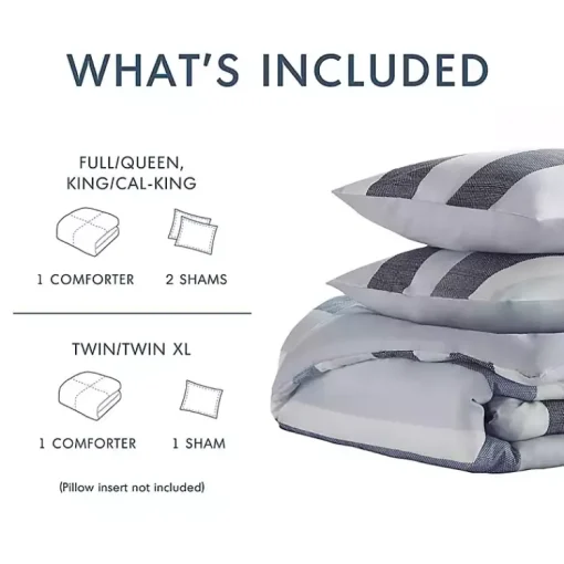 Kirklands Home Comforters|Blake Blue Stripe 2-pc. Twin/Twin XL Comforter Set