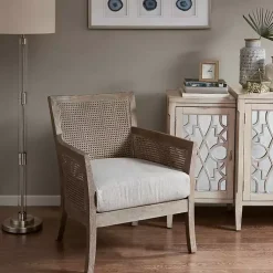 Kirklands Home Accent Chairs|Blake Cane Back Accent Chair Tan