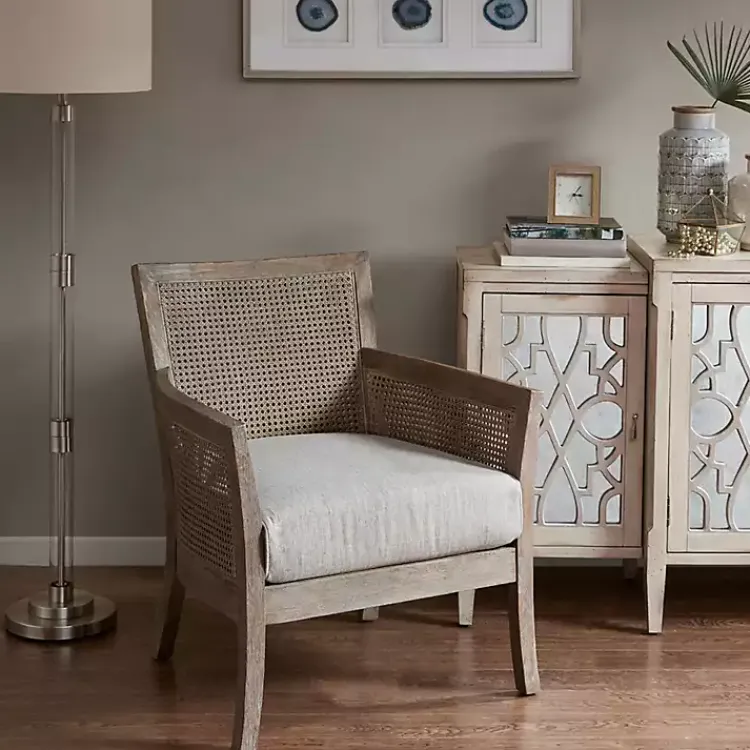 Kirklands Home Accent Chairs|Blake Cane Back Accent Chair Tan