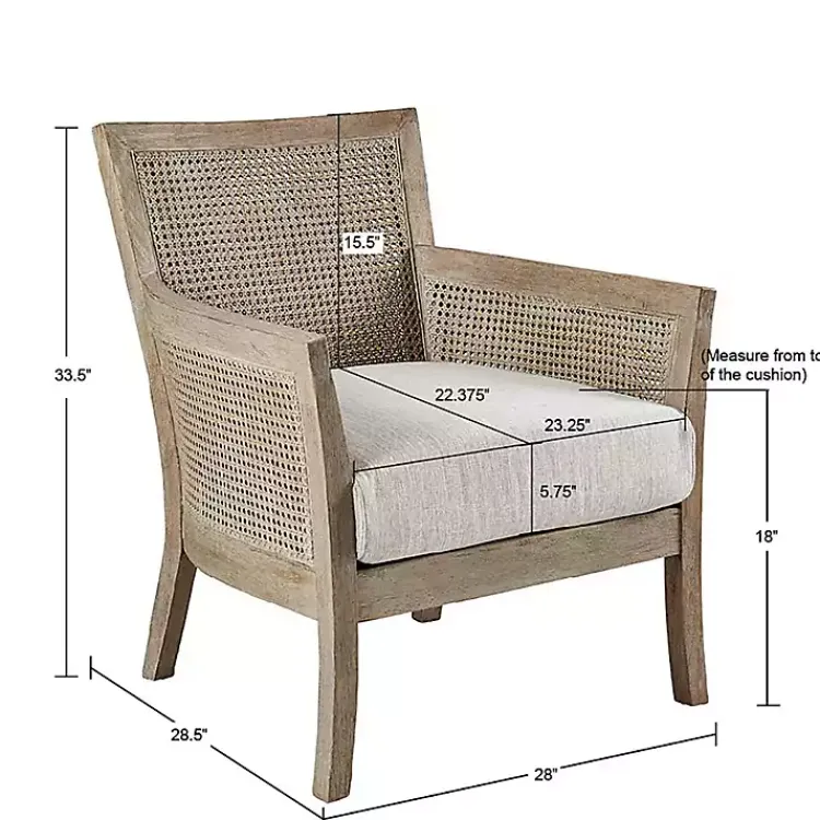 Kirklands Home Accent Chairs|Blake Cane Back Accent Chair Tan