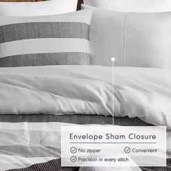 Kirklands Home Comforters|Blake Gray Stripe 2-pc. Twin/Twin XL Comforter Set