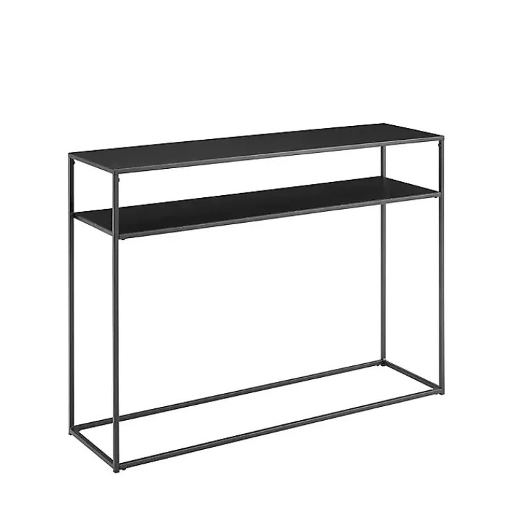 Kirklands Home Entryway Furniture|Blake Simple Metal Console Table Black