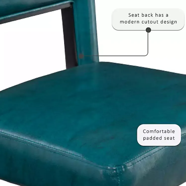 Kirklands Home Bar Stools & Counter Height Stools|Blakely Seat Counter Stool with Black Base Blue