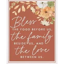 Discount Bless the Food Before Us Canvas Wall Plaque Fall