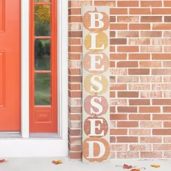 Blessed Colorful Pumpkins Fall Porch Board Fall