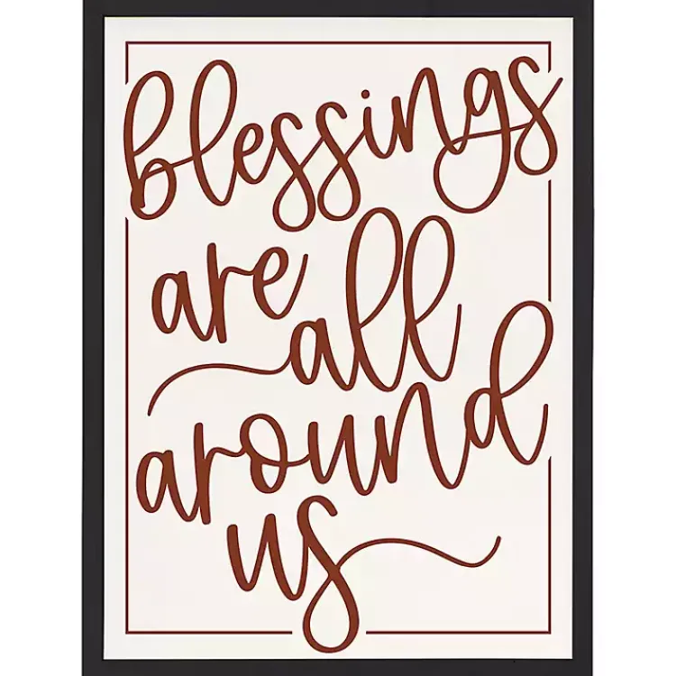Outlet Blessings Around Us Framed Wall Plaque Fall