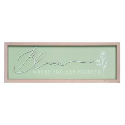 Kirklands Home Wall Quotes & Signs|Bloom Where You Are Planted Wall Plaque Green