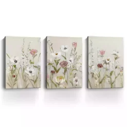Kirklands Home Canvas Art|Blooming Around Canvas Art Prints, Set of 3 Multi