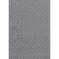 Kirklands Home Area Rugs|Blue & Ivory Checkered Indoor/Outdoor Rug, 5x8