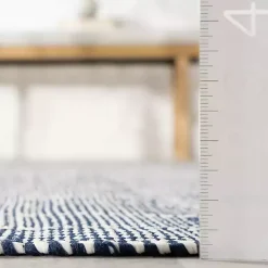 Kirklands Home Area Rugs|Blue & Ivory Checkered Indoor/Outdoor Rug, 5x8