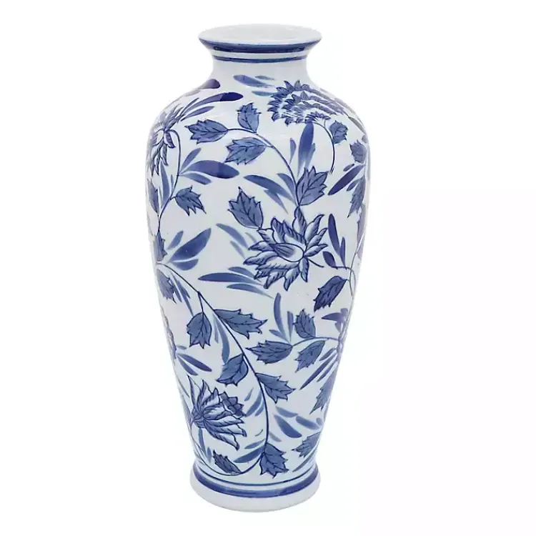 Discount Blue & White Chinoiserie Ceramic Vase, 13 in. Vases