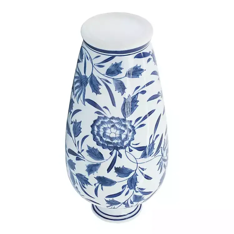 Discount Blue & White Chinoiserie Ceramic Vase, 13 in. Vases