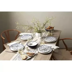 Kirklands Home Dinnerware|Blue & White Harbour 12-pc. Dinnerware Set