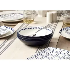 Kirklands Home Dinnerware|Blue & White Harbour 12-pc. Dinnerware Set