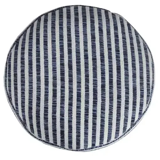 Discount Blue & White Stripe Organic Cotton Pouf Poufs & Floor Cushions